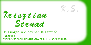 krisztian strnad business card